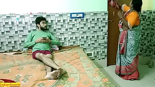 Indian teen boy shafting in hot beautiful maid Bhabhi! Uncut homemade sex